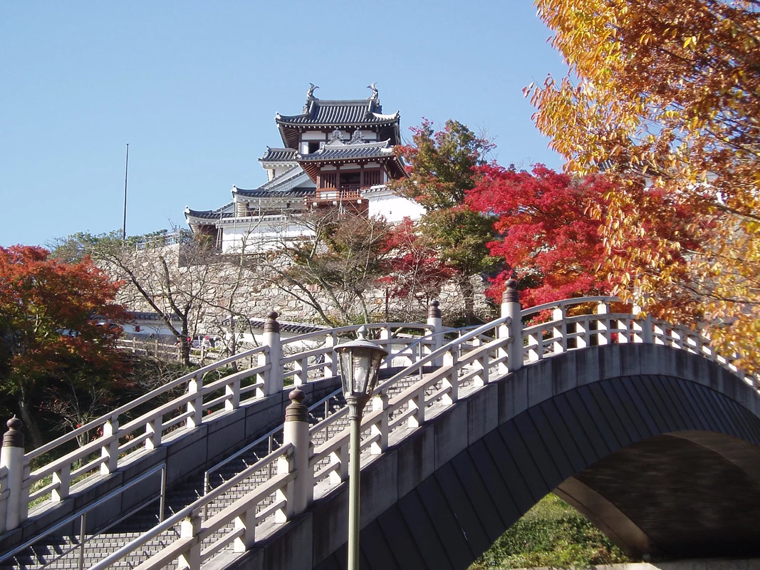 紅葉の季節の福知山城
