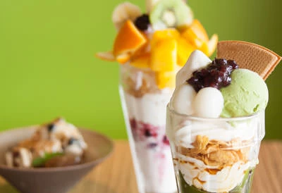 自家製スイーツを堪能