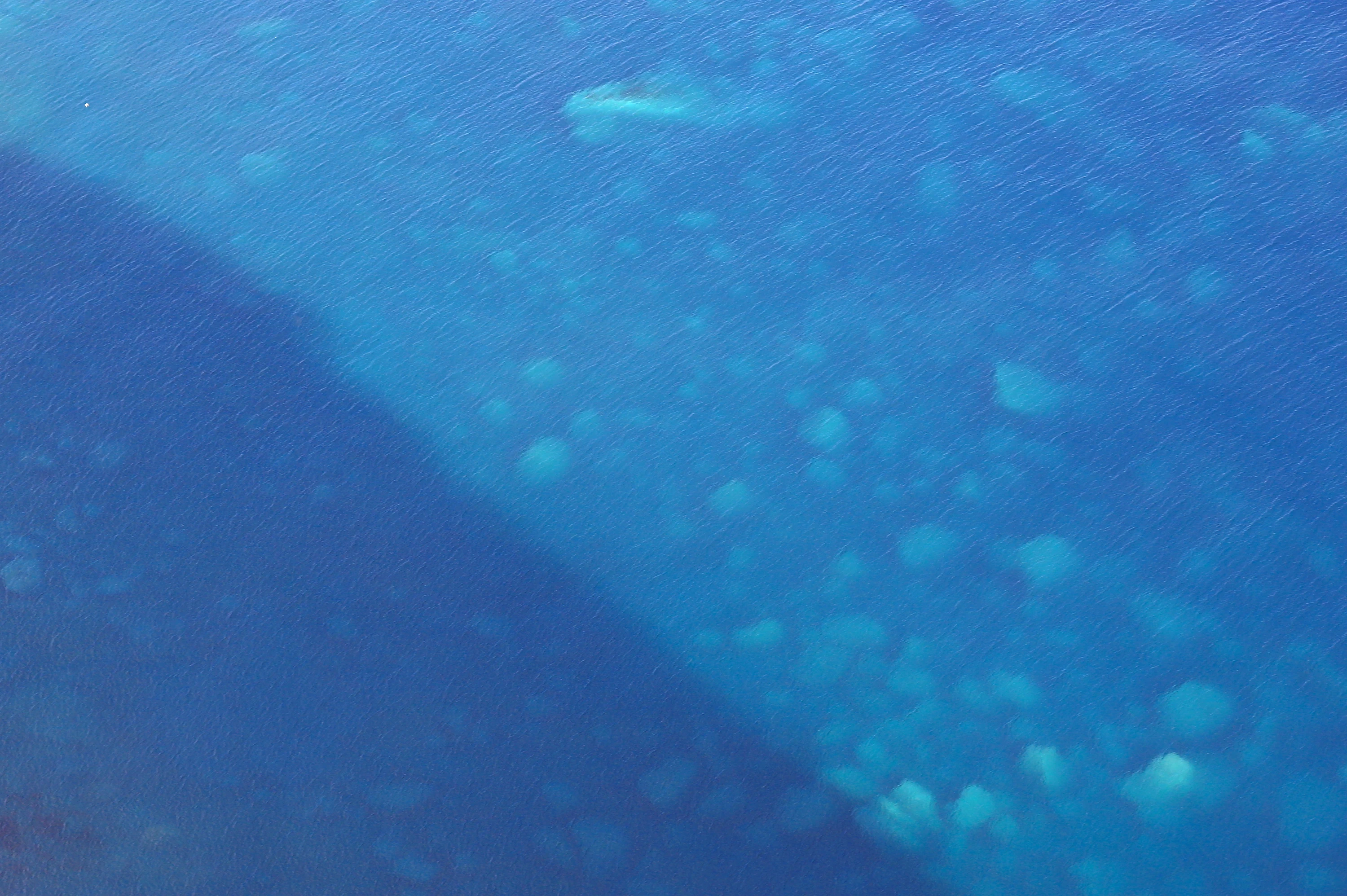 海底の石まで見える積丹ブルー（現地にて撮影）
