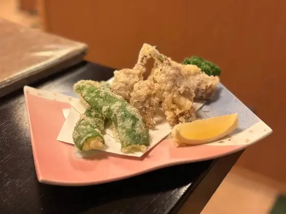 にんにく牛肉巻天ぷらはほくほくでおいしい