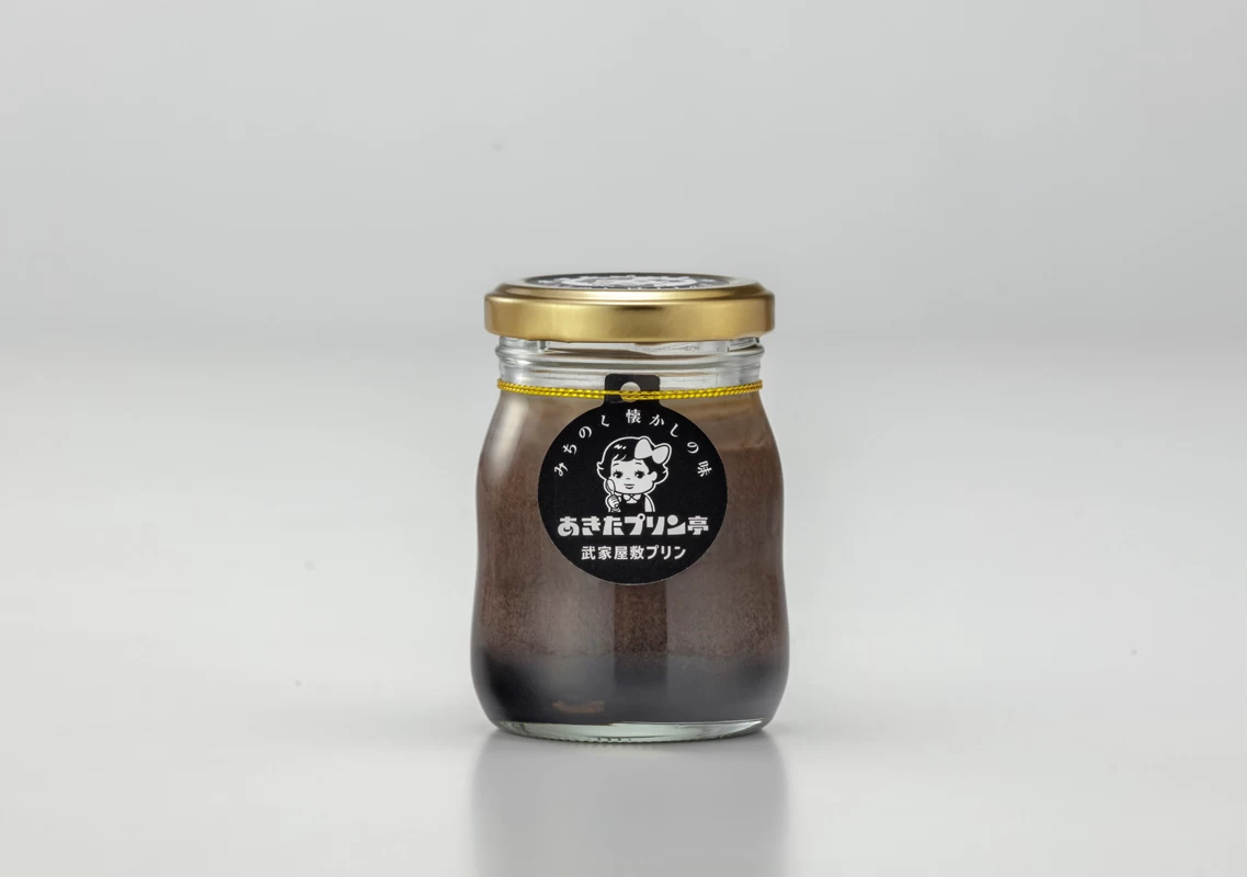 黒塀の武家屋敷をイメージしたココア風味の「武家屋敷プリン」