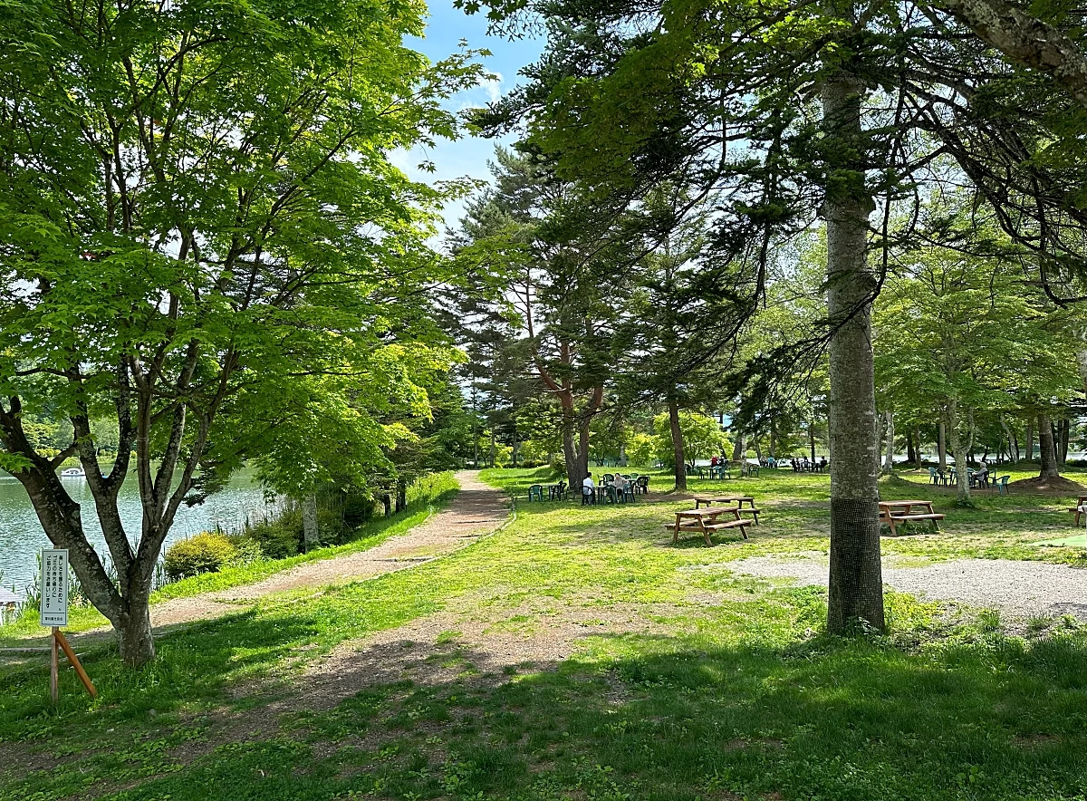 蓼科湖畔の風景（現地撮影）