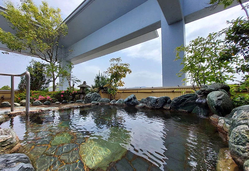 展望露天風呂から一望できる景色を堪能