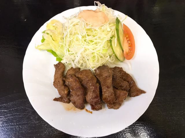 牛焼肉定食（南信州牛）