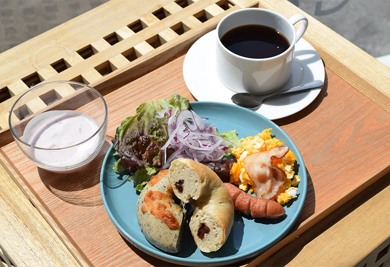 ベーグルが美味しいモーニング