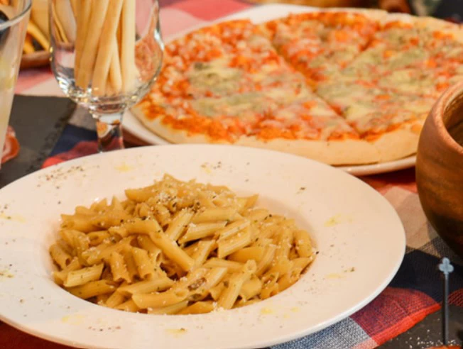 人気のパスタやピザ