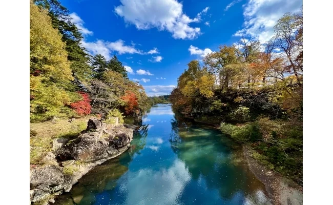 厳美渓の風景