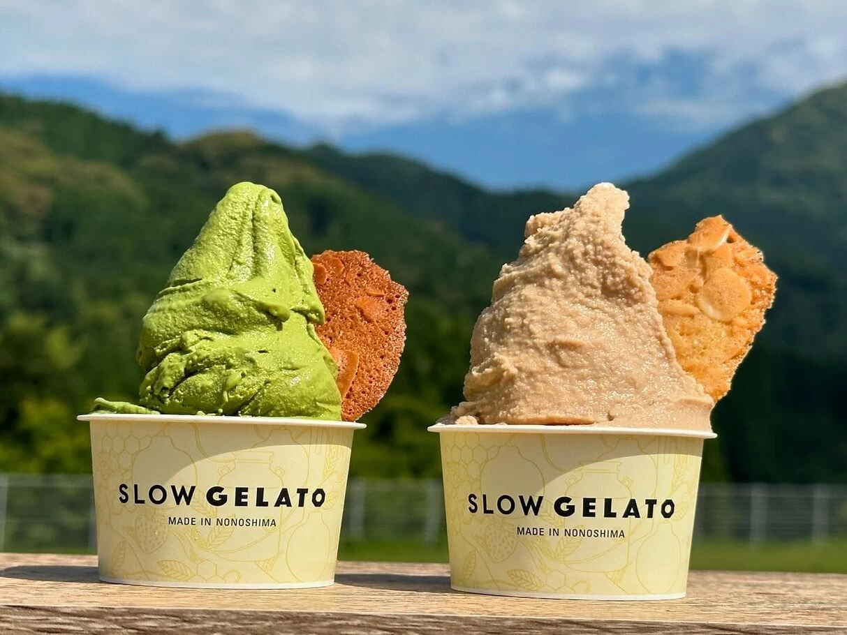 地元素材にこだわったジェラートも