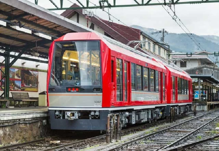 箱根登山駅の箱根登山電車