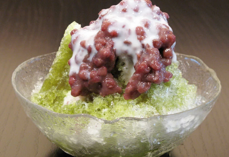 かき氷　宇治金時ミルク