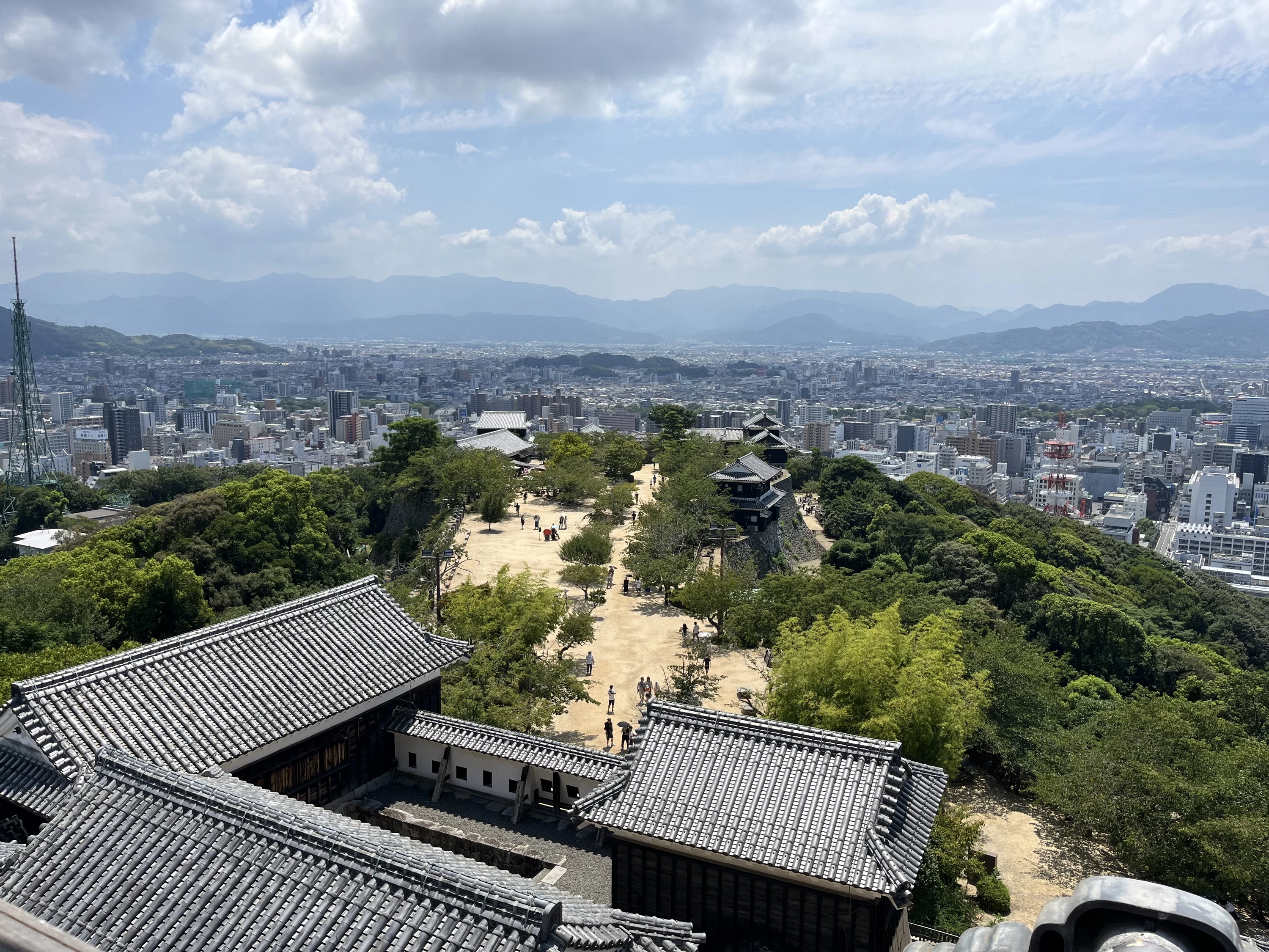 大天守最上階からの眺望（現地にて撮影）