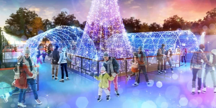 2つのリンクを繋ぐアイストレイルと光のトンネル