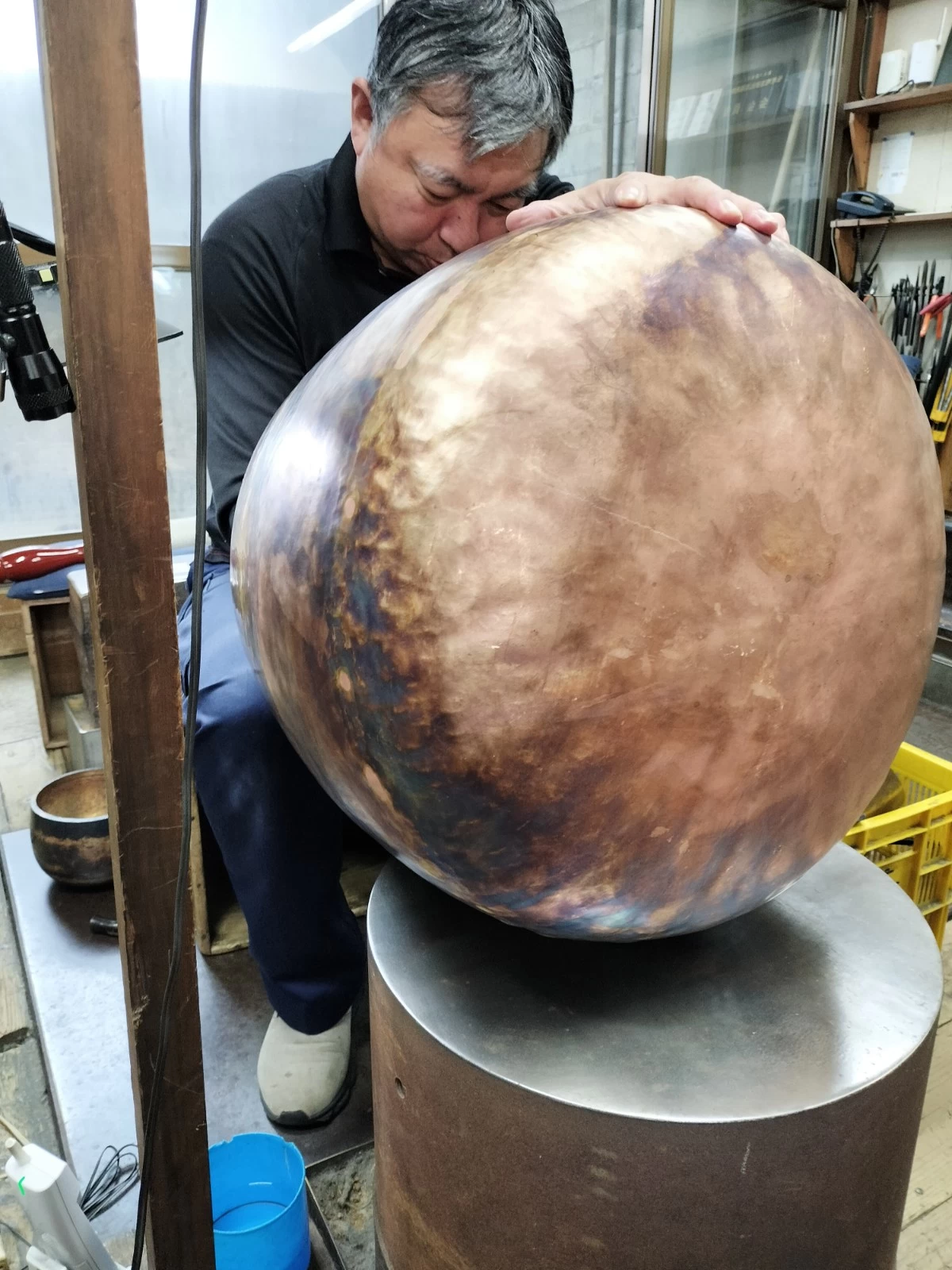 職人による作業の様子