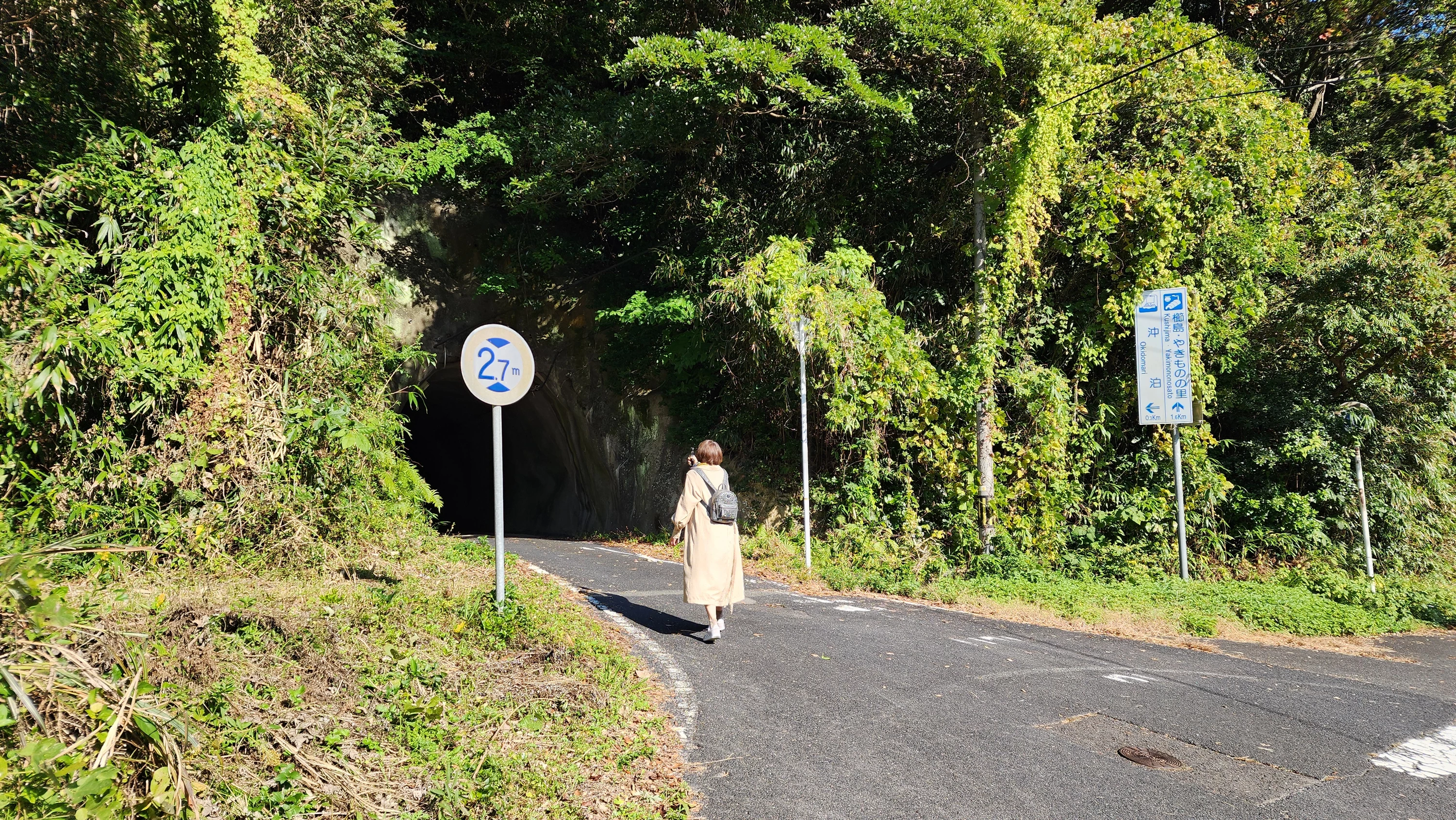 沖泊への道（現地にて撮影）