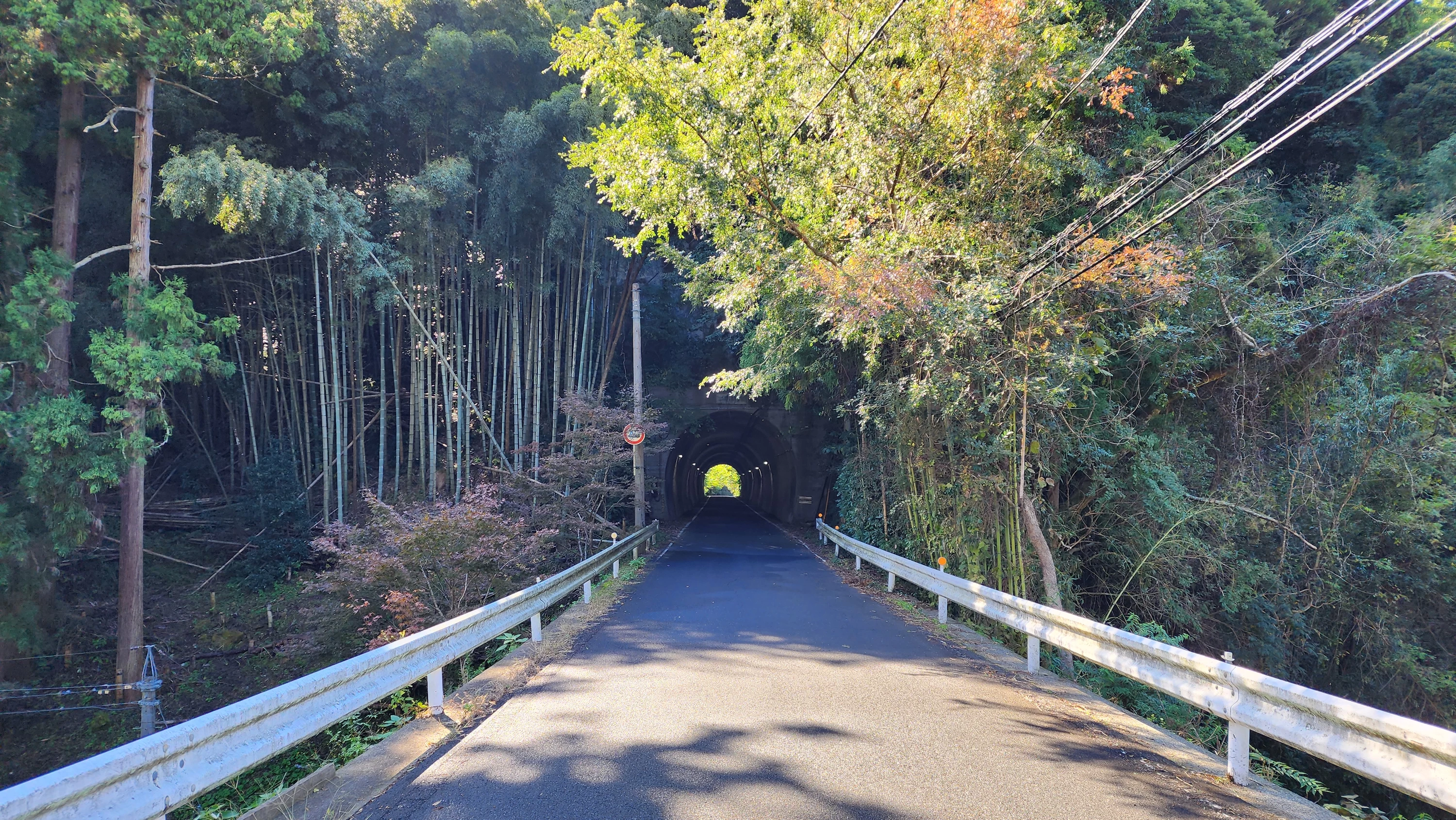 銀山街道を抜けると、これまた映えるトンネルが（現地にて撮影）