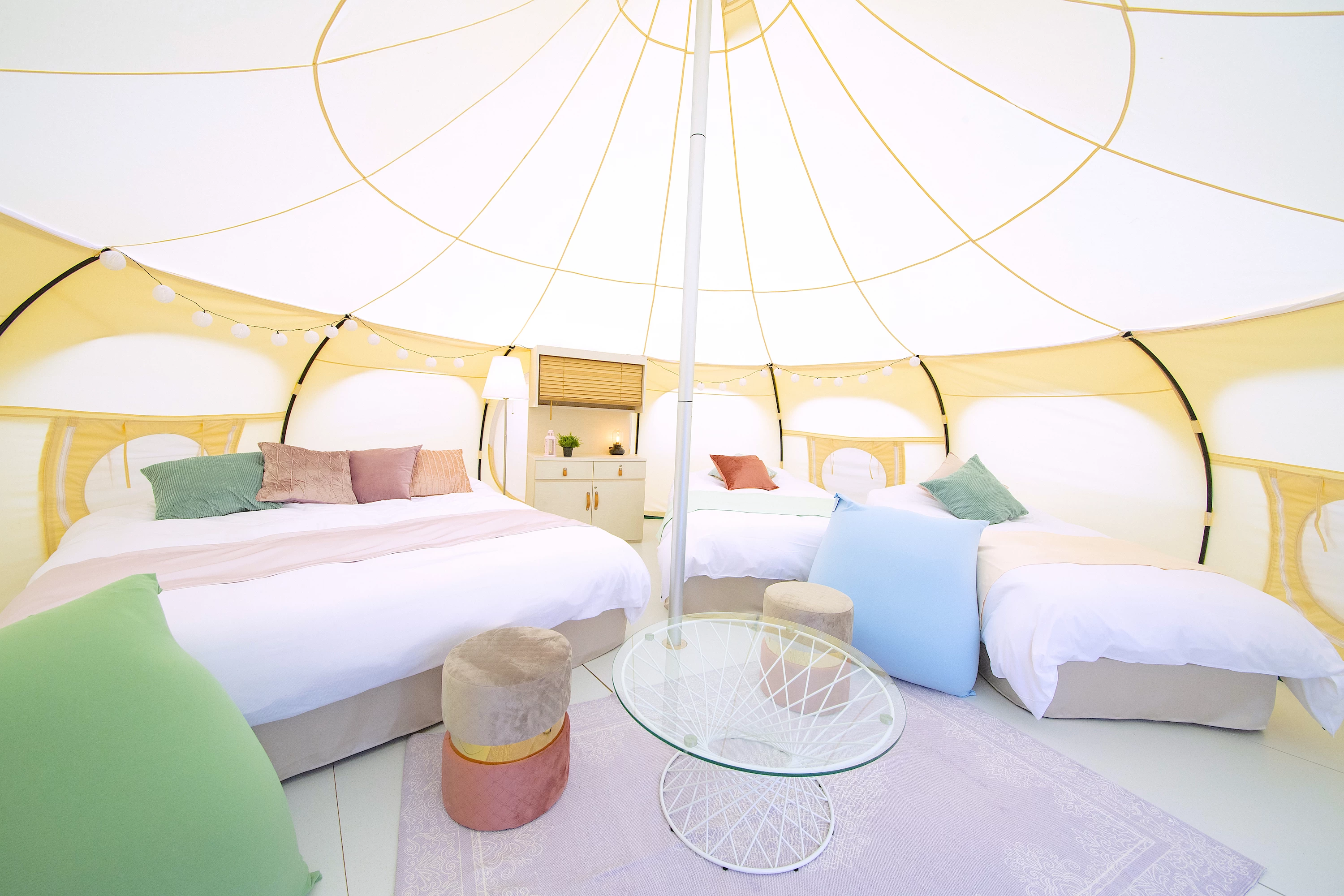 テントタイプの部屋。1泊10,400円～／1名