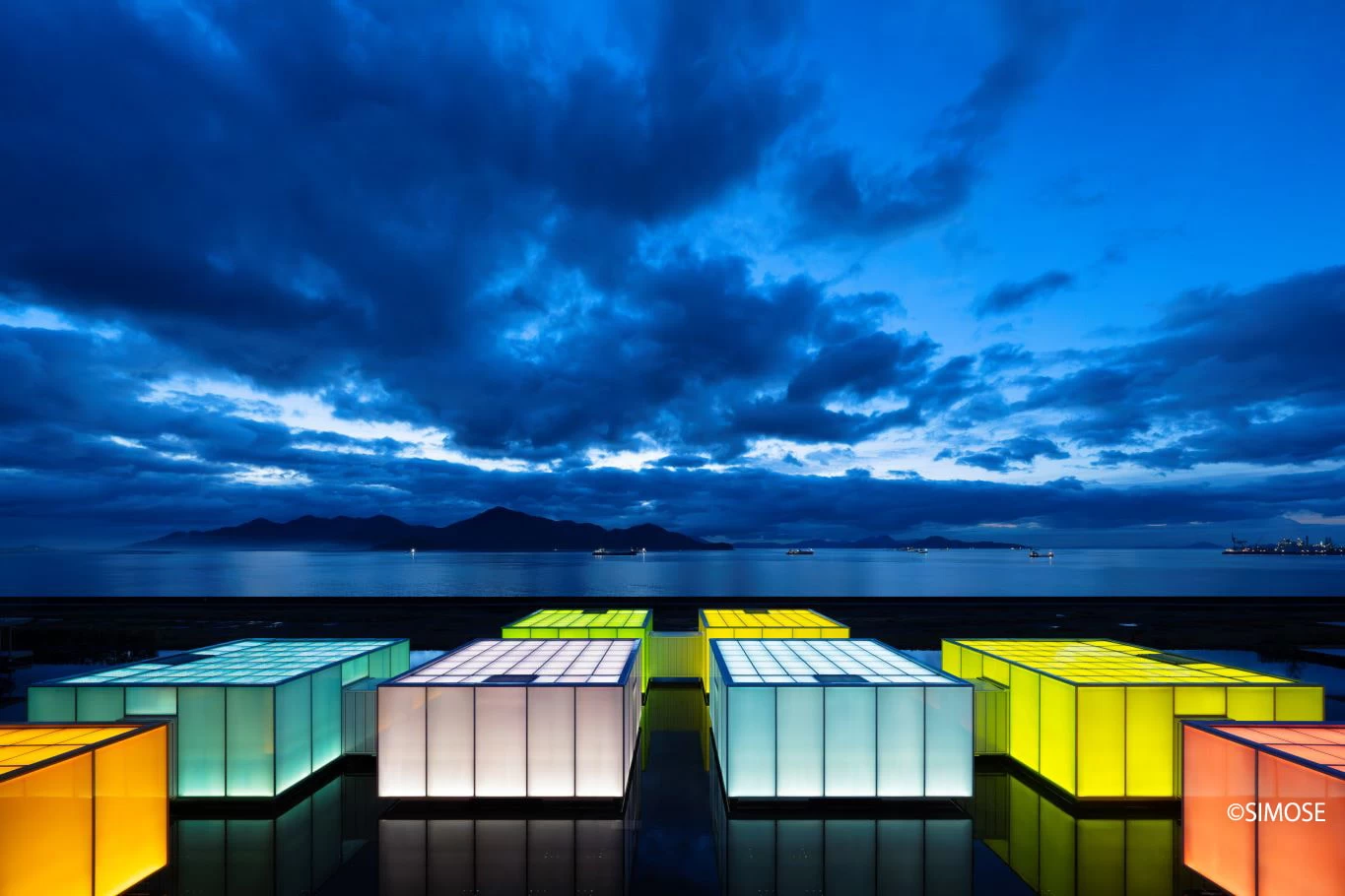 可動展示室の夜景