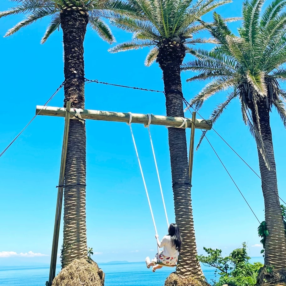 海を一望できるブランコ