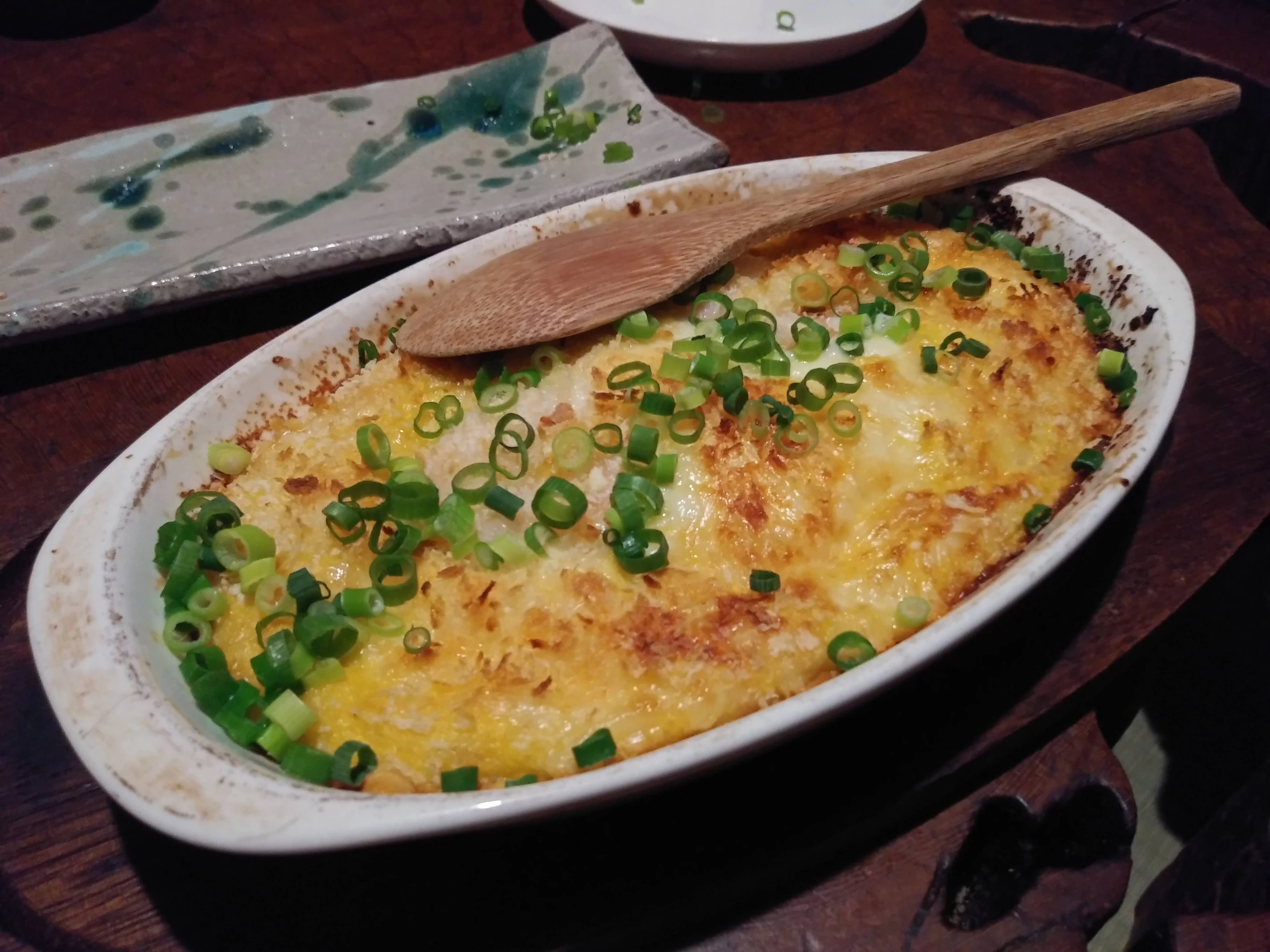 屋久トロのふわトログラタン（現地にて撮影）