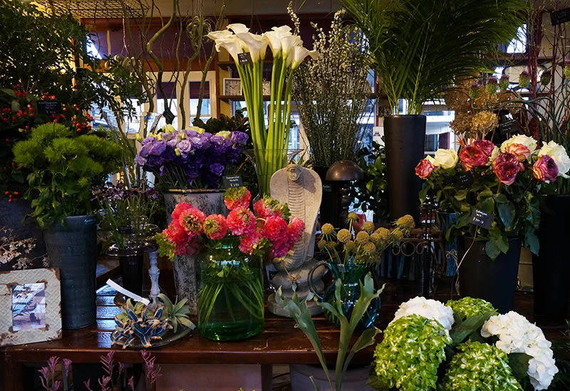 店内にもお花がたくさん