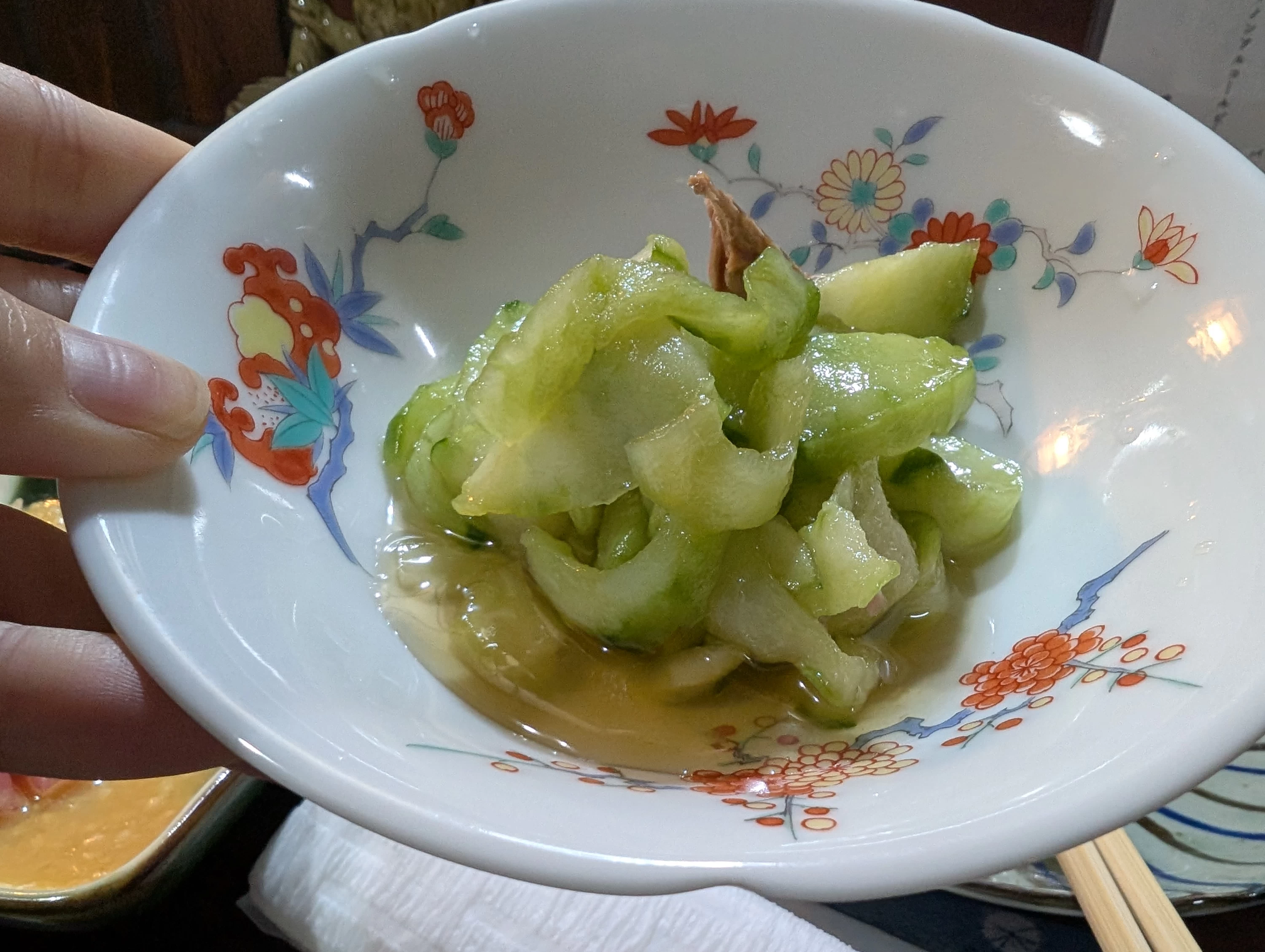 島瓜（白瓜）の漬物　（現地にて撮影）
