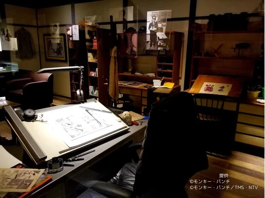 モンキー・パンチ氏の仕事部屋を再現