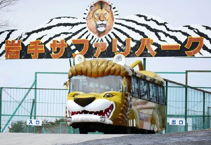 園内をサファリバスでめぐれる