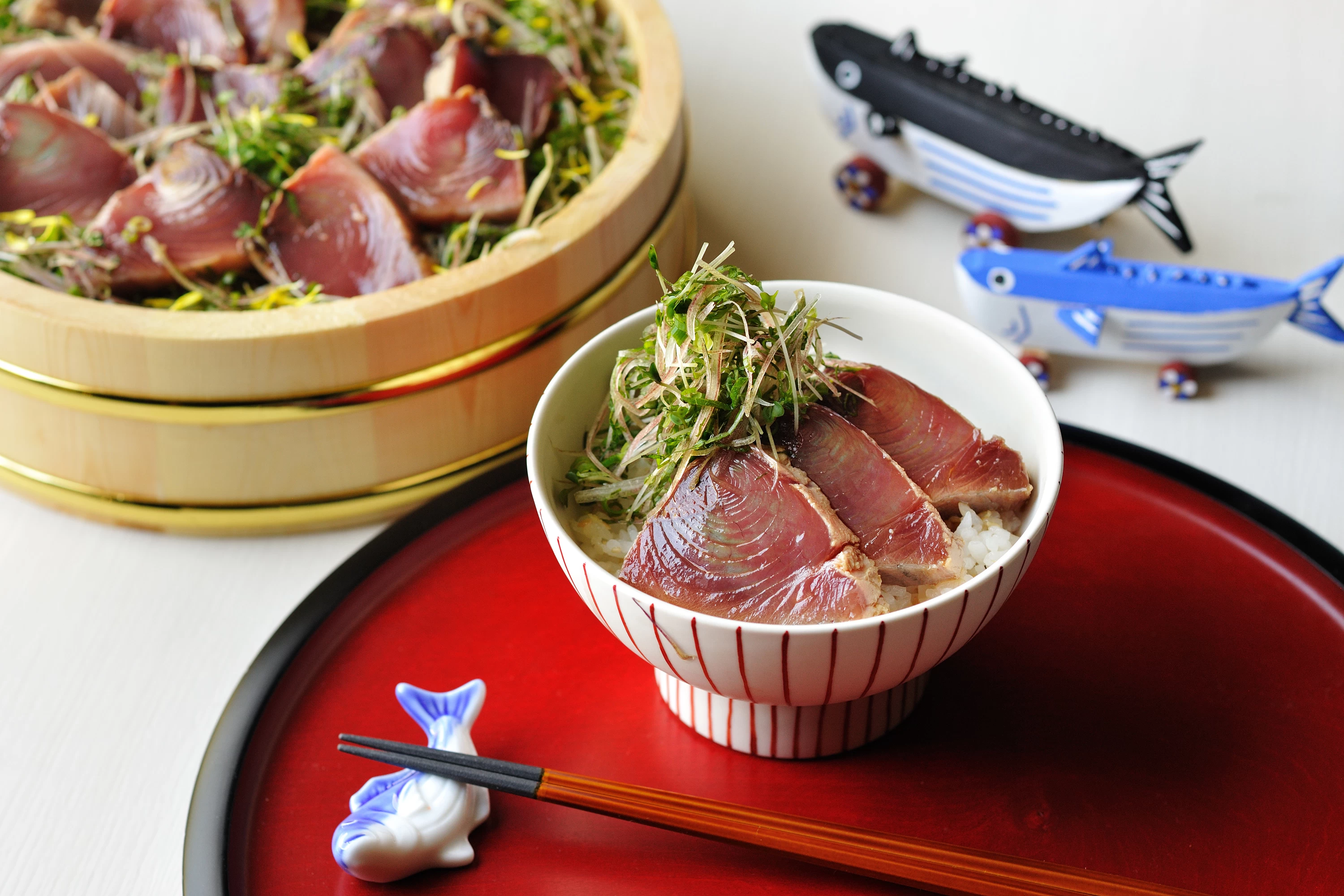 カツオの漬け丼