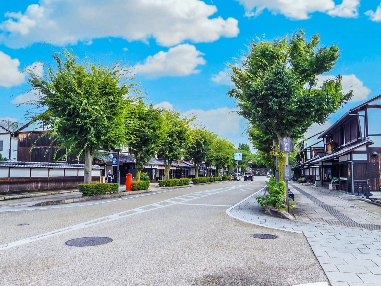 江戸時代の城下町を彷彿させる町並み