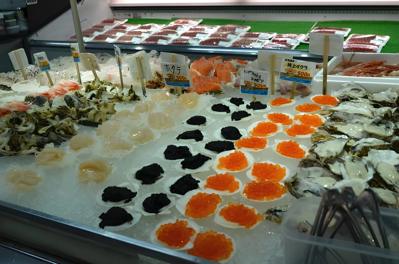 刺身を選び海鮮丼を作ることも可能