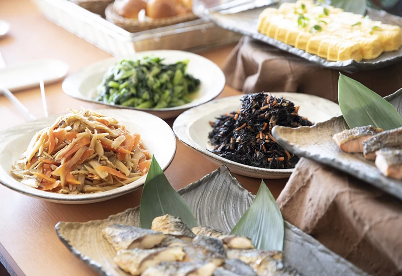和洋食のメニューが揃う朝食ビュッフェ