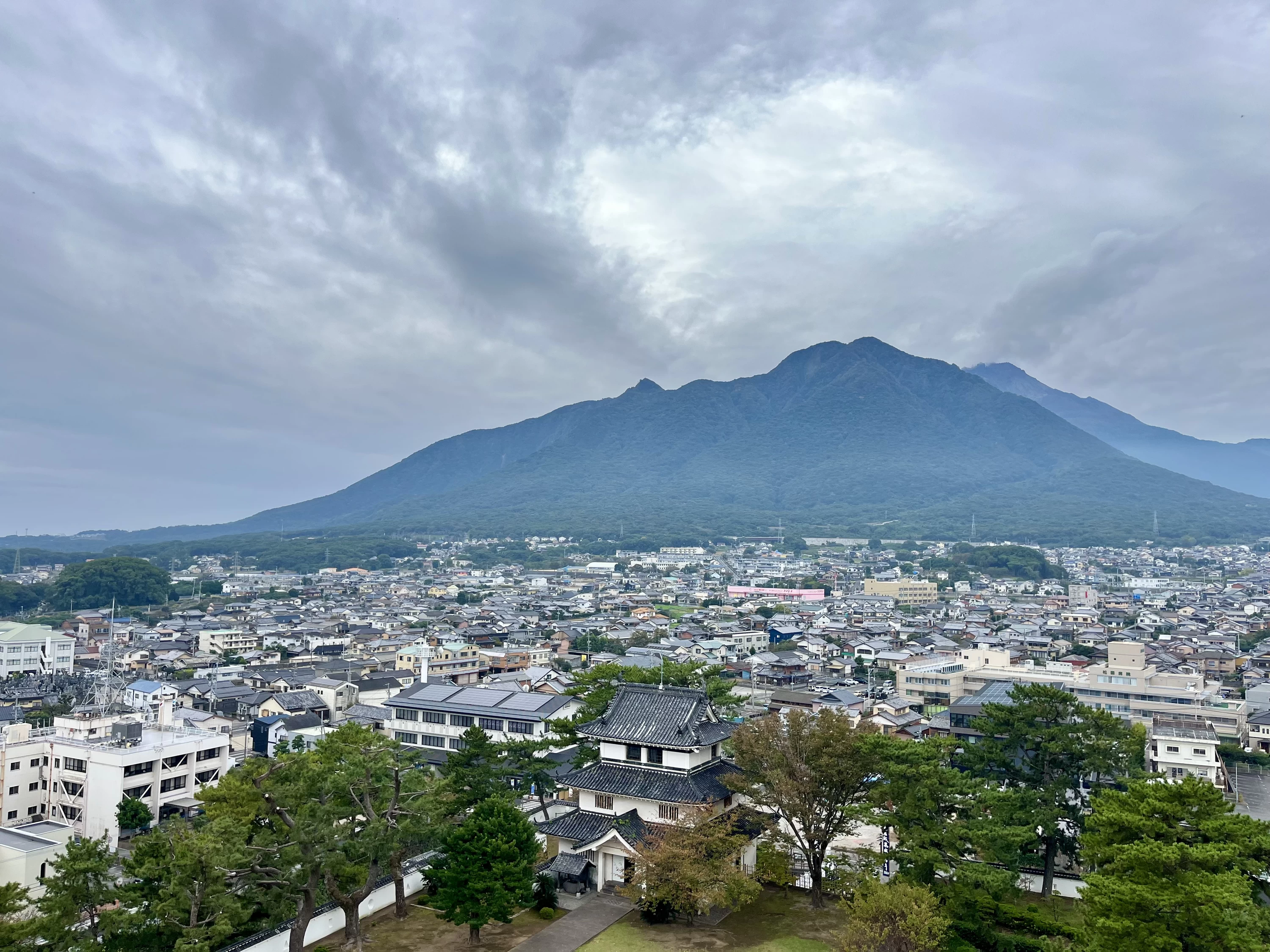 模擬天守最上階からの眺望（現地にて撮影）