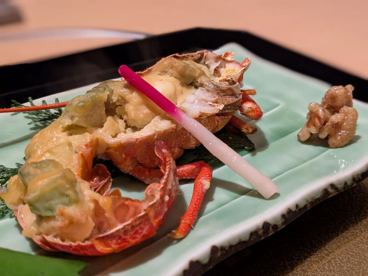 黒毛和牛会席・焼物（現地にて撮影）