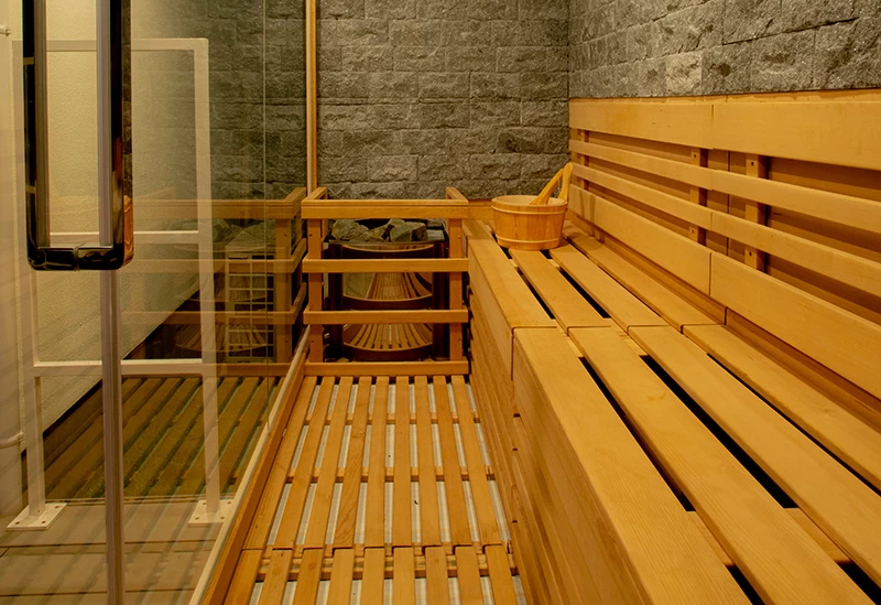 3～4人まで同時に入れるサウナ