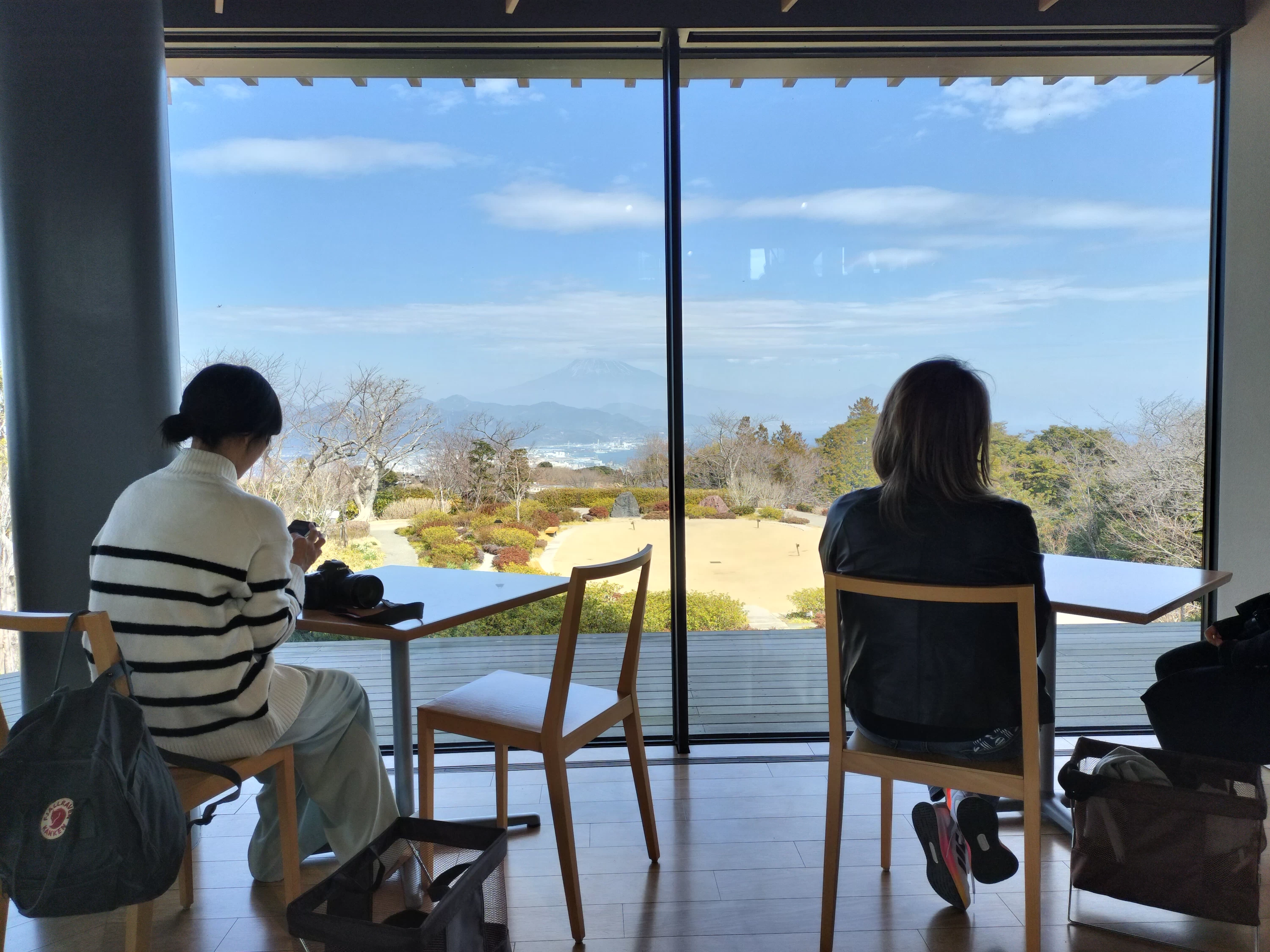 カフェから富士山をが望める