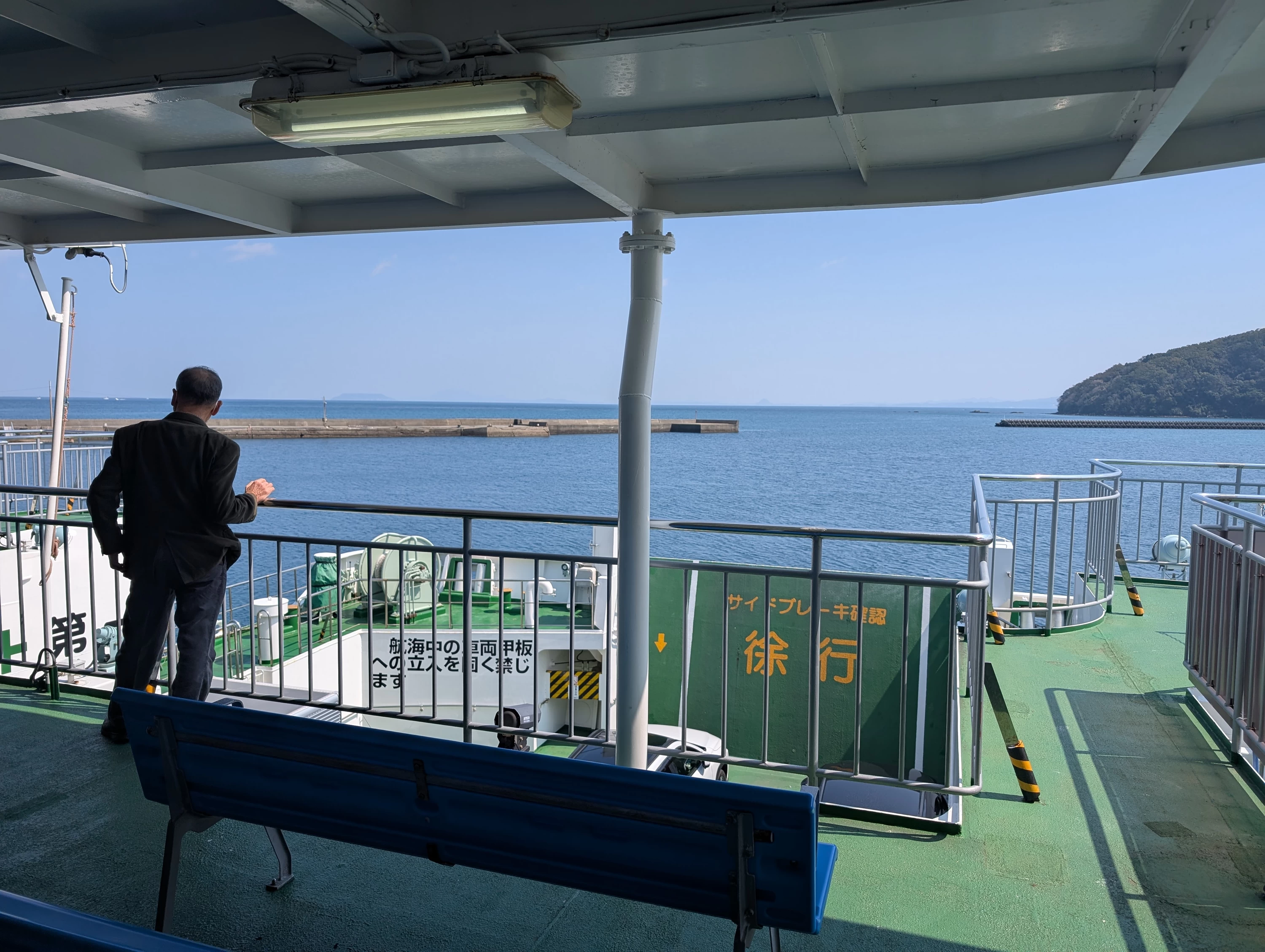 デッキから海を望める（現地にて撮影）