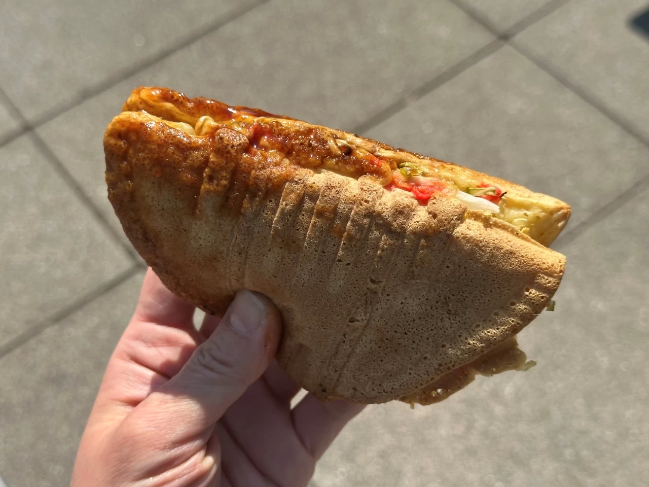 キャベツベーコンの八ッ場焼き （現地撮影）