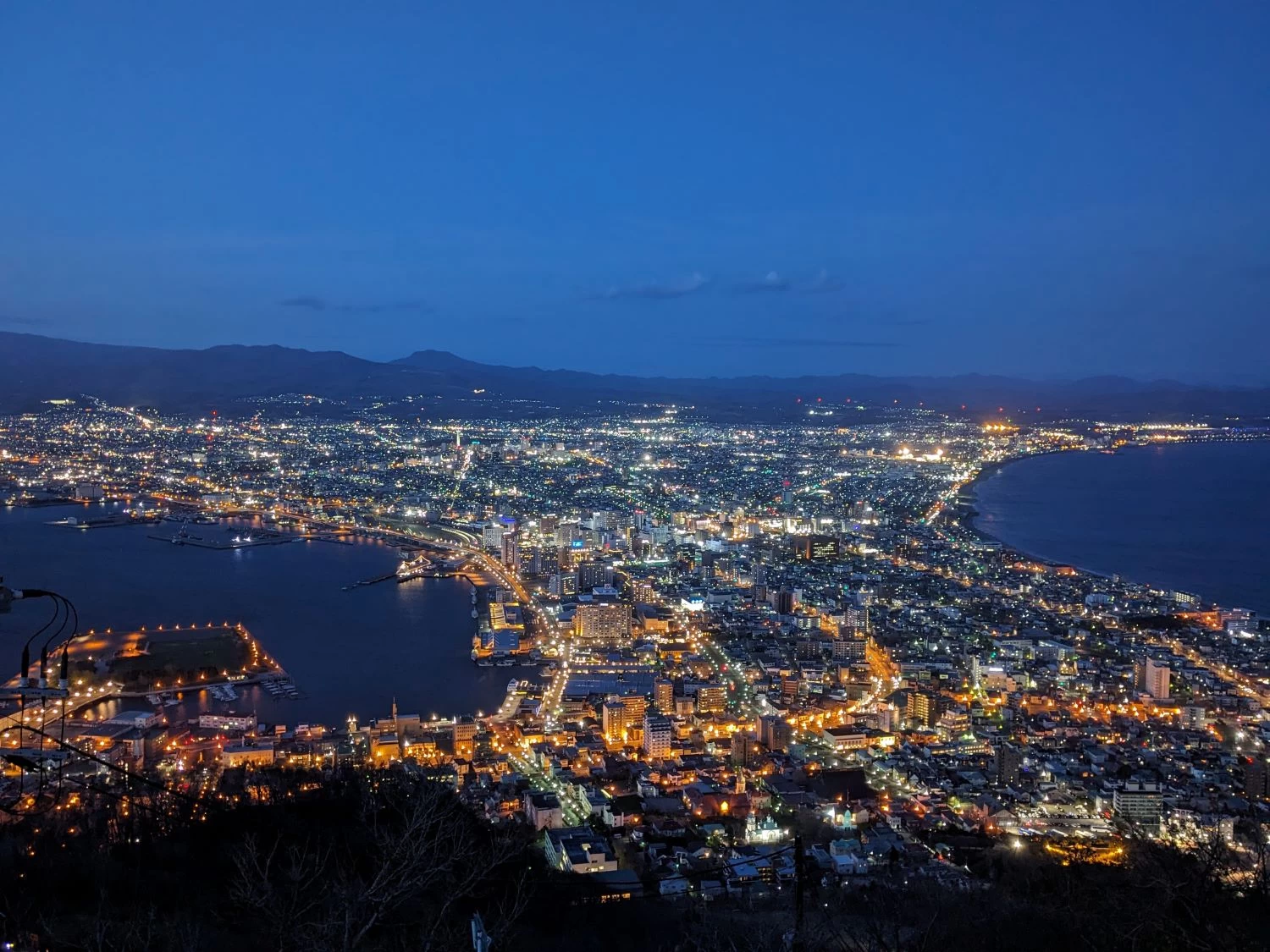 函館山展望台からの夜景（現地にて撮影）