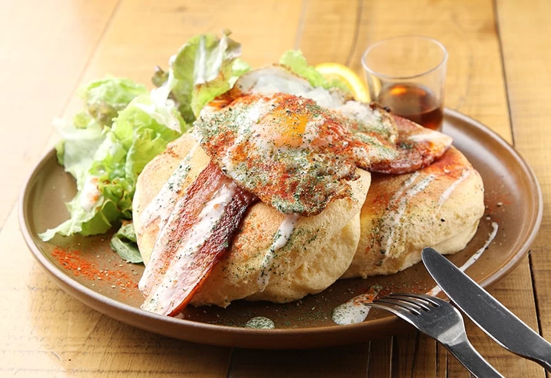 長野県産の小麦を使ったパンケーキ