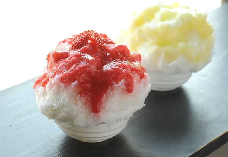 姉妹店のかき氷も注文可能