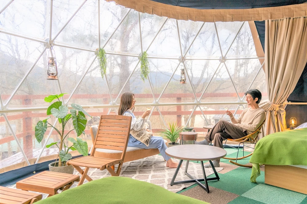 グランピングも楽しめる