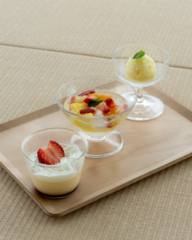 絶景展望ラウンジで提供されるデザート（一部有料）