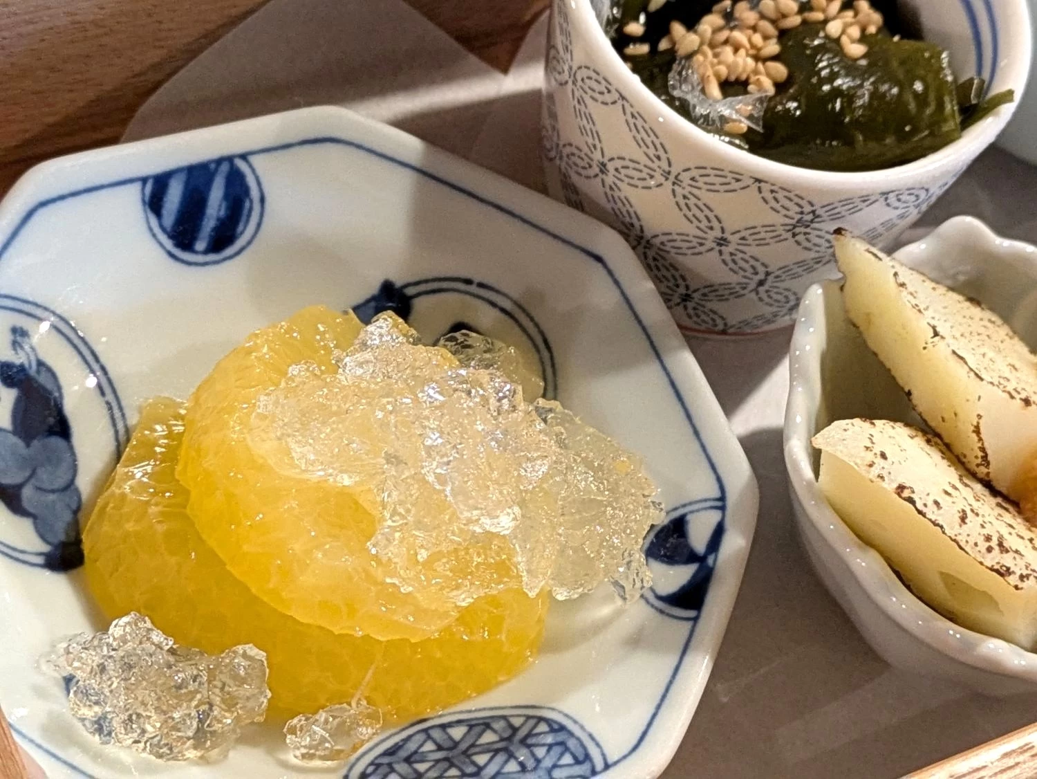 神宮御料酒の「白鷹」を使ったデザート（現地にて撮影）