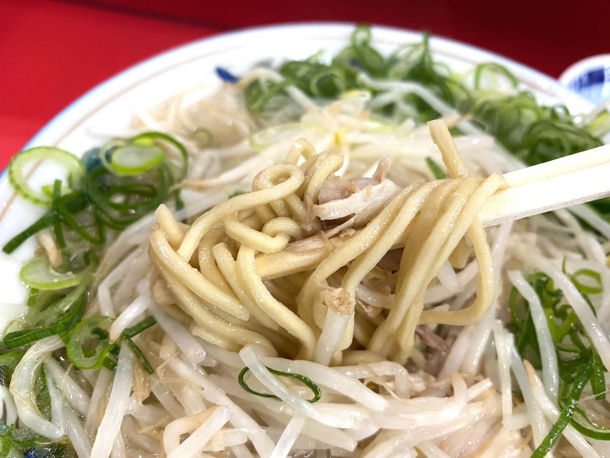 野菜の重量でしっかりとスープの染みた麺がうまい（現地にて撮影）