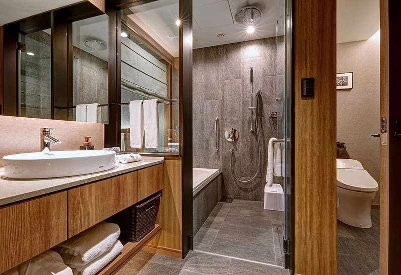 ゆとりがある造りで快適なバスルーム