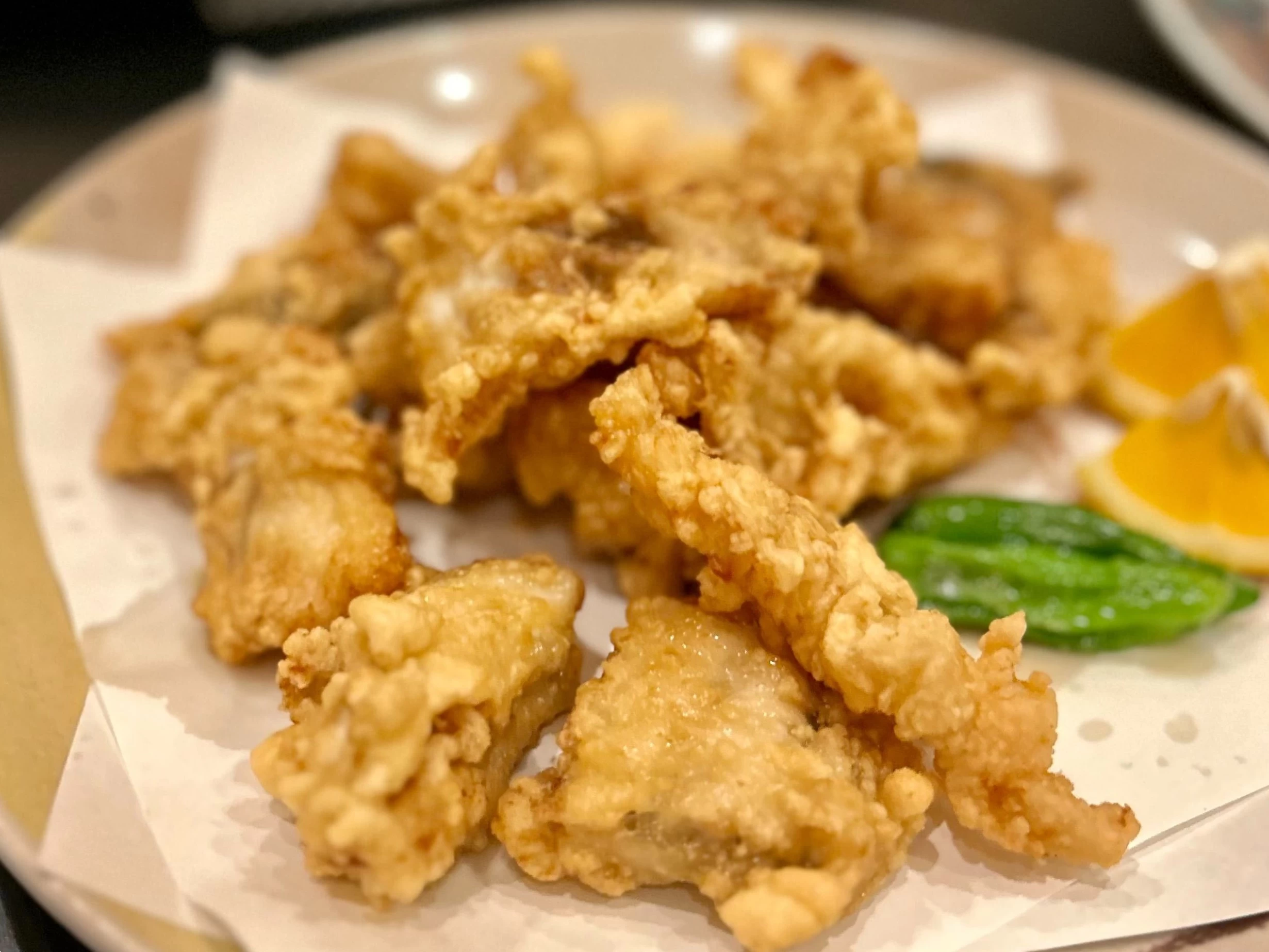 ふぐのから揚げ（現地にて撮影）