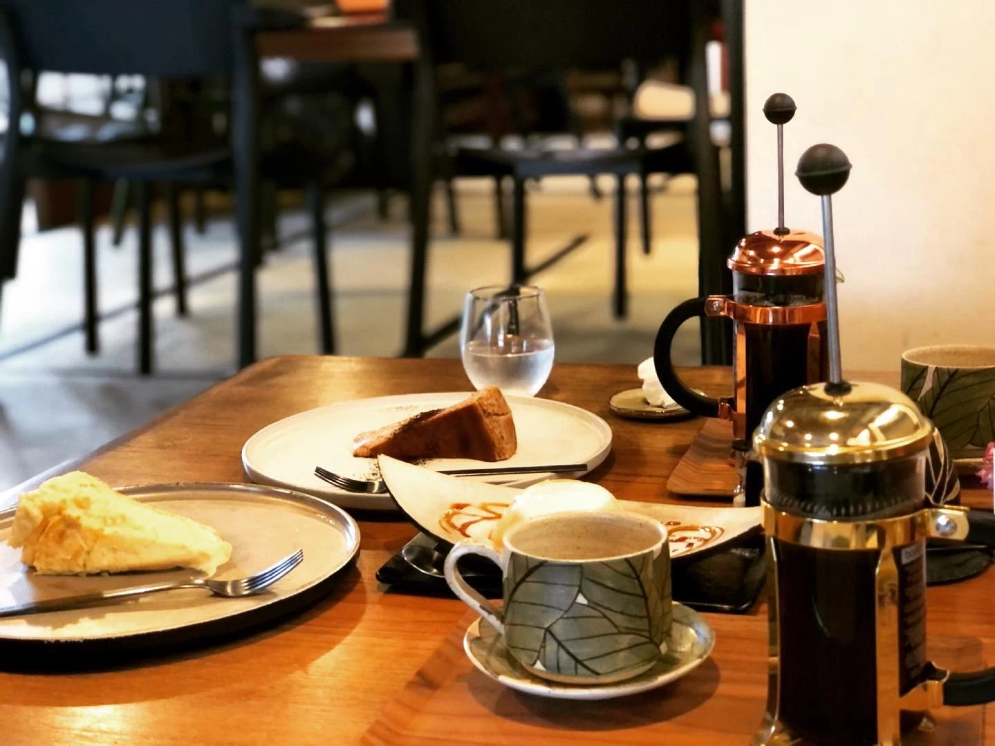 フレンチプレスのコーヒー