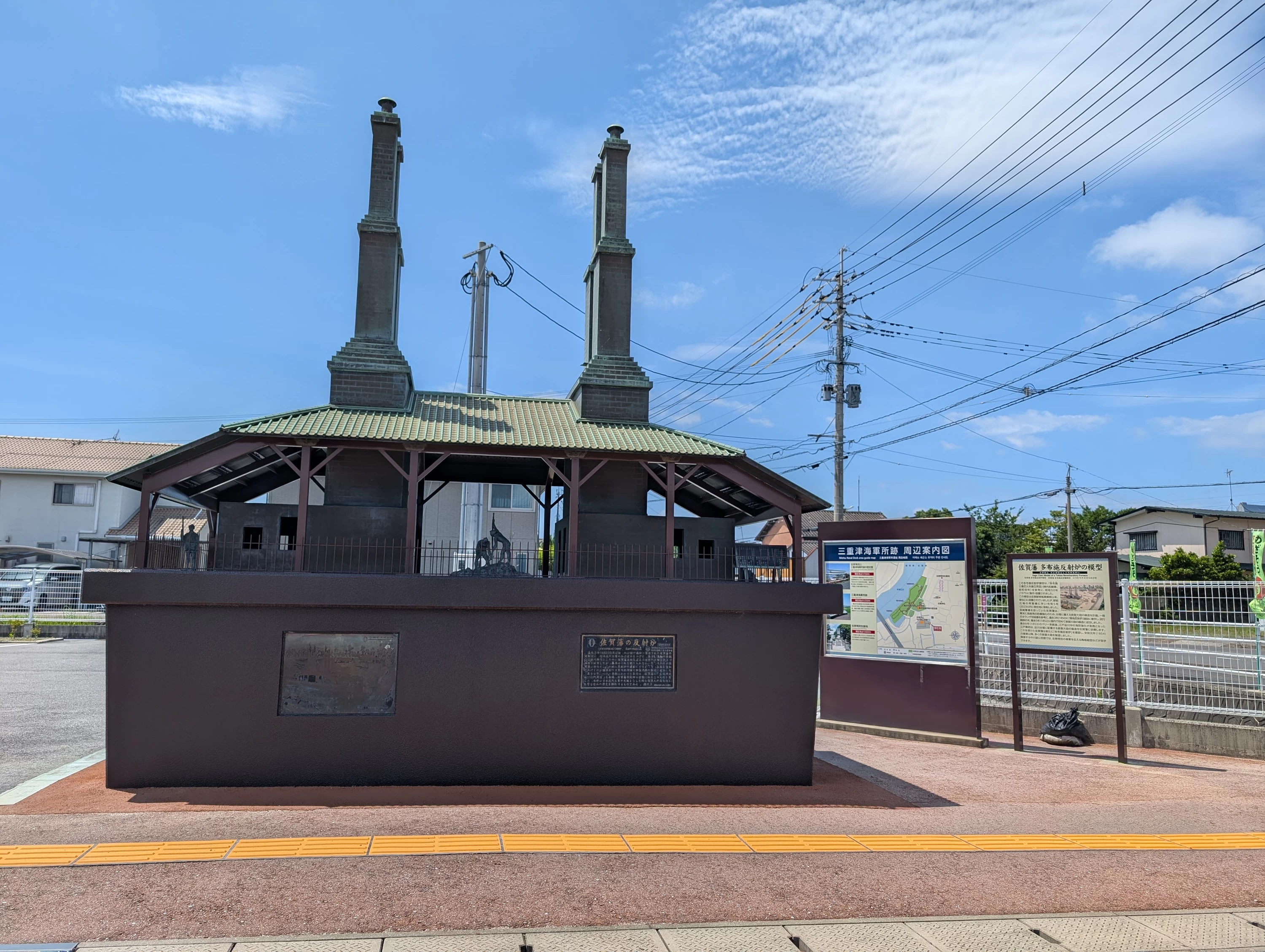 反射炉の模型、現在は実物はなし(現地にて撮影)