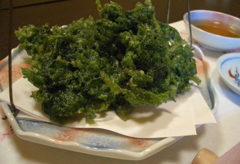 あおさのり天ぷら