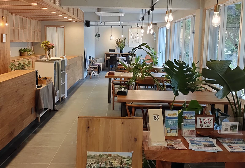 ナチュラルな雰囲気のお洒落なレセプション